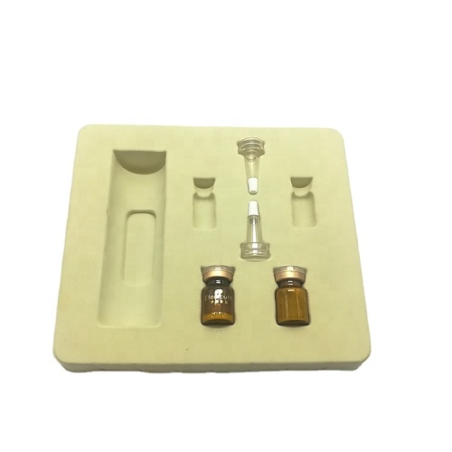 Custom design cosmetic blister PS flocking tray