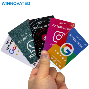 Smart RFID NFC QR Code Business Profile Card with Google Reviews