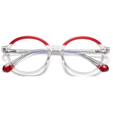 Customizable Kids Myopia Glasses: Fashionable Round Frames with Anti-Blue Light Protection