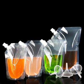 Custom Printed Reusable Liquid Pouch with Spout Nozzle