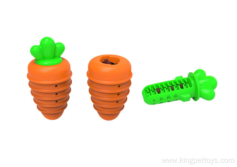 Non-toxic Rubber Dog Toy Squeaky Carrot