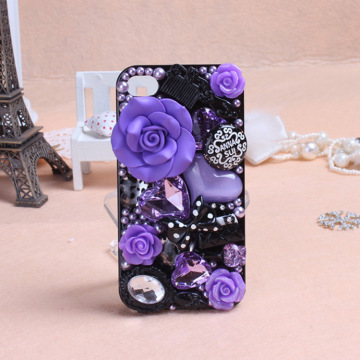 Fashion Flower Diamond Mobile Phone Shell For iPhone