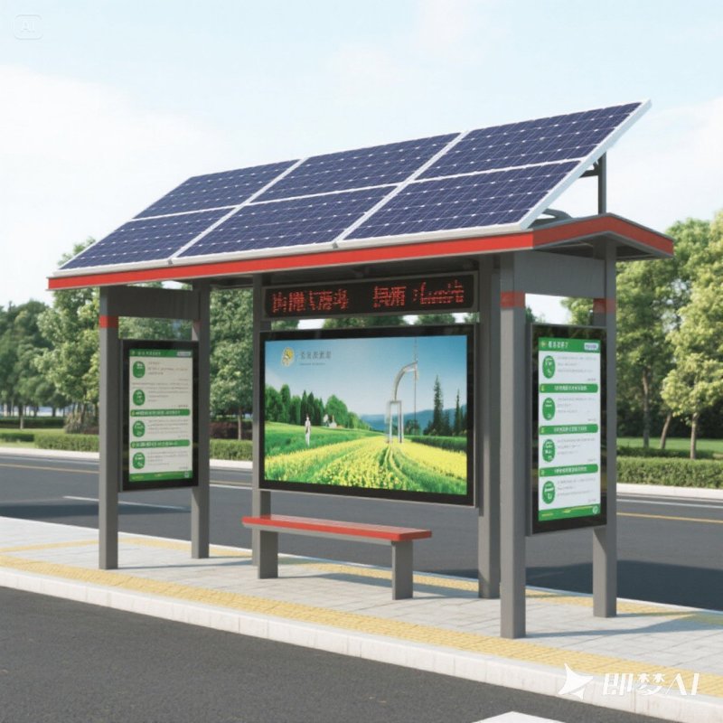 Eco-Friendly Solar Bus Stop for Urban Areas
