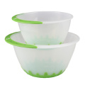 Plastic Mixing Bowl Set With Lid &Non-slip Bottom