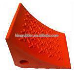 Red Color PU Foam wheel chock for industrial use, Weather-resistant lightweight