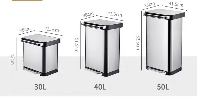 Rectangle Compactor Trash Bin