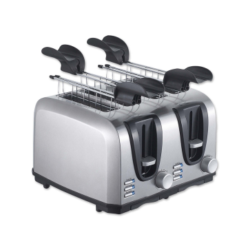 JEWIN 4-Slice Stainless Steel Bread and Bun Toaster with Cancel and Defrost Functions: Perfect Breakfast Solution