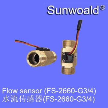 DN20 G3/4" rate 1.5~50L/min Hall water Brass flow sensor meter