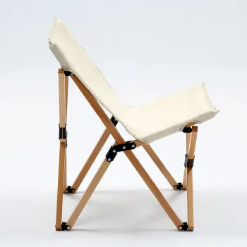 Portable Folding Wood Stool: Outdoor Camping & Fishing Chair