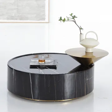 Luxury furniture marble top sintered stone coffee table