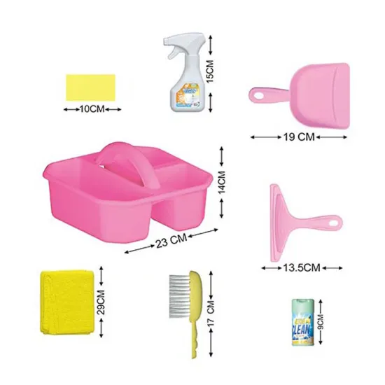 Girls' Dollar Toys: Comprehensive Sanitary Ware Set for Kid's Cleaning Pretend Play