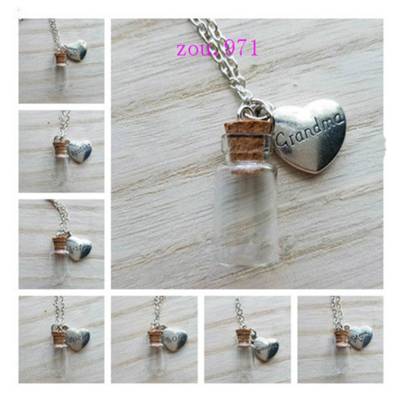 1PCS Memorial Necklace family member, Urn Vial Necklace for Ashes, Cremation Jewelry
