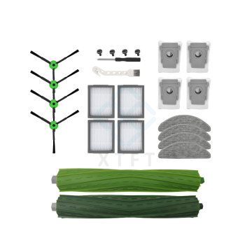 Replacement Parts for iRobot Roombas i5, i5+, j5, j5+ Vacuum Cleaners: Brush Rolls, Hepa Filters, Mop Pads, and Side Brushes