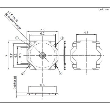 Interruptor de montagem em superfície Thin Long Life