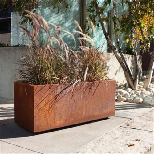 Flower Pot Holder Corten Steel Garden Flower Pot Manufactory