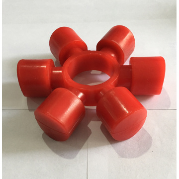 Red Polyurethane Shaft Coupling Elastic Buffer Spiders