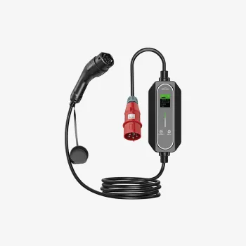workersbee mode 2 type 2 16A 3 phase 11kw portable ev charger TPU cable IEC62196 B-type leakage protection for electric car