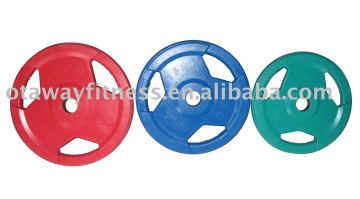 colored Olympic weight plate