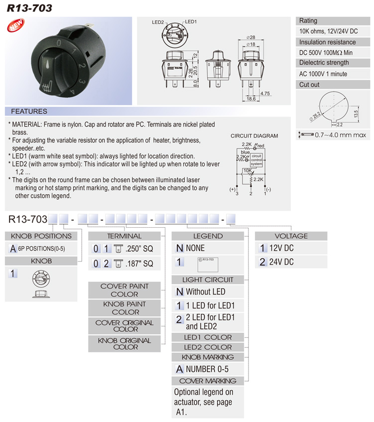 Custom Automotive Switches