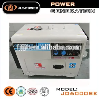 White Colour 6KW silent diesel generator with wheel