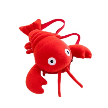 Mochila de peluche de langosta roja lindas - bolso de felpa personalizada de dibujos animados