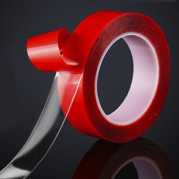 Red PET Double Sided Tape Circles with Superior Adhesive Strength