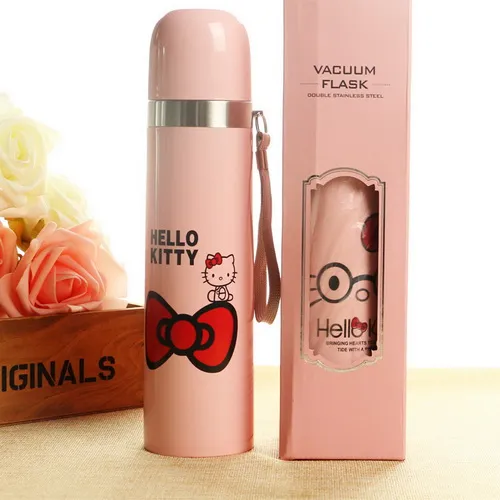 Promotional 500ml Hello Kitty Stainless Sports Bottles