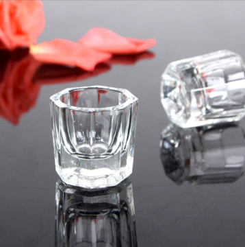 Crystal Nail Brow Tint Glass Cup - Tattoo Ink Cup Holder for Mixing