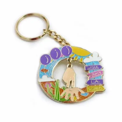 Kawaii Custom Logo Boba Milk Tea Keychain