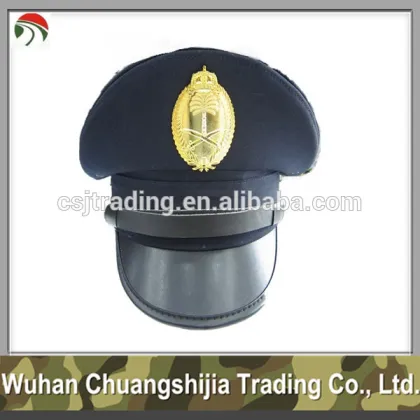 black military uniform officer peak cap