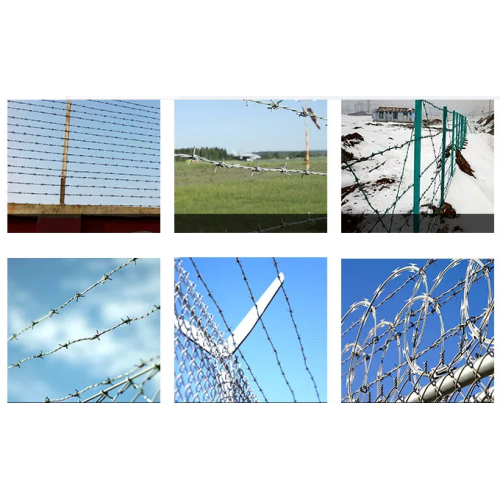 Chain Link Fence Barb Wire PVC Galvanized Barbed Wire 450mm 10 gauge Supplier