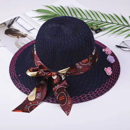 Direct Selling Wide Brim Beach Sunscreen Beanie Bucket Hats Bow Straw Hat" 

However, to make it more SEO-friendly and concise, you might consider:

"Direct Selling Wide Brim Beach Sunscreen Beanie & Bucket Hats with Bow Straw Hat