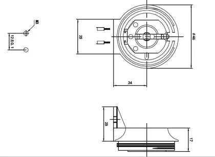 waterproof ip67 t10 lamp holder light socket