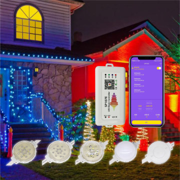 مقاوم للماء DMX RGBW Smart WiFi Pixel LED إضاءة لديكور عطلة عيد الميلاد