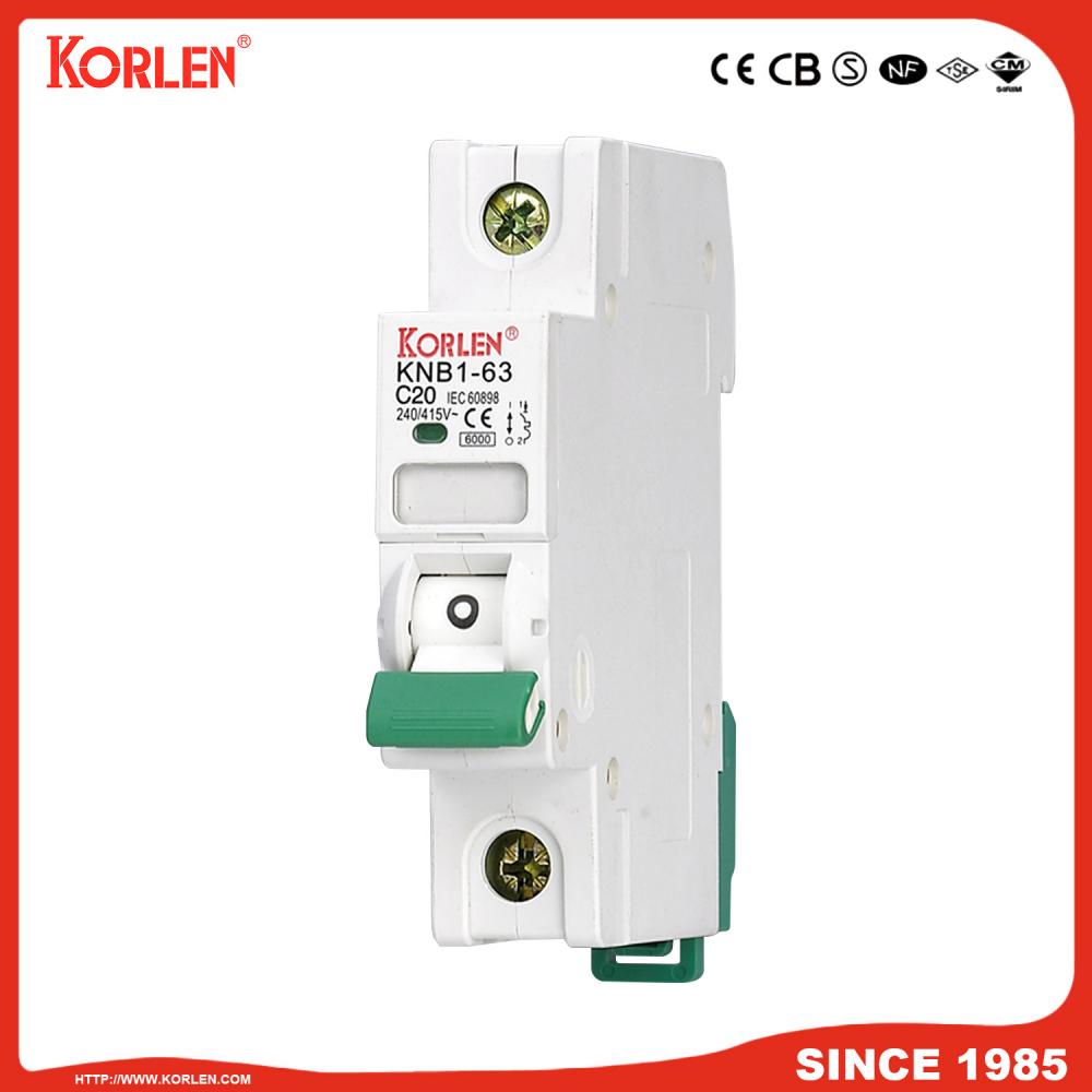 Miniature Circuit Breaker 4.5KA 63A 4P with SIRIM