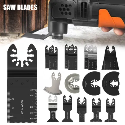 16 Pcs Oscillating Tool Saw Blades for Renovator Power Tools for Fein Multimaster Dremel Electric Tools Accessories Cutting