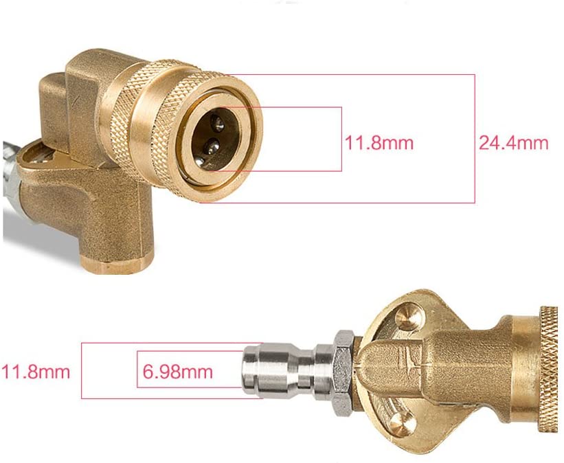 Basınçlı Yıkayıcılar için Dikkatli Kuplör 1/4 'Hızlı Konnektör Parçaları Adaptörler Temizleme Aracı Bağlantı Pivot Kuplörleri Sprey Uç 3