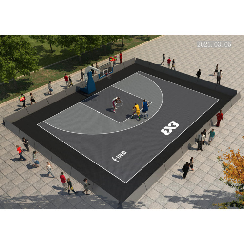 FIBA 3X3 approval outdoor basketball court tiles