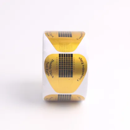 Factory Price 500 Pcs Horseshoe-Shaped Gold Nail Art Acrylic Extension Forms