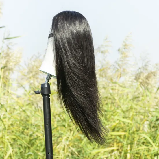 Hot Sale  100% Virgin Remy Human Hair Natural Hairline Hand Tied 13*4 Front Swiss Lace Wig With Baby Hair