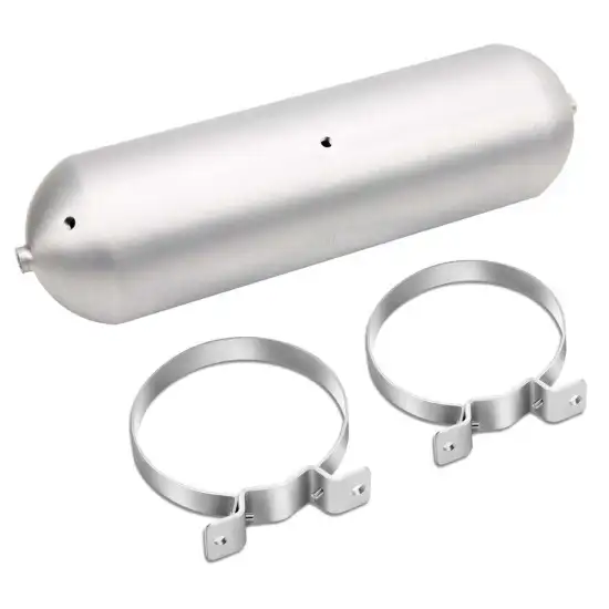 Silver Aluminum Air Storage Tank with 5 Holes for Car Air Suspension