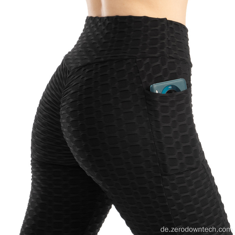 Schweißabsorbierende Leggings mit hohem Bund am Gesäß