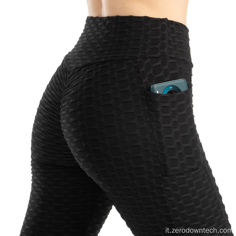 Leggings assorbenti dal sudore con glutei a vita alta