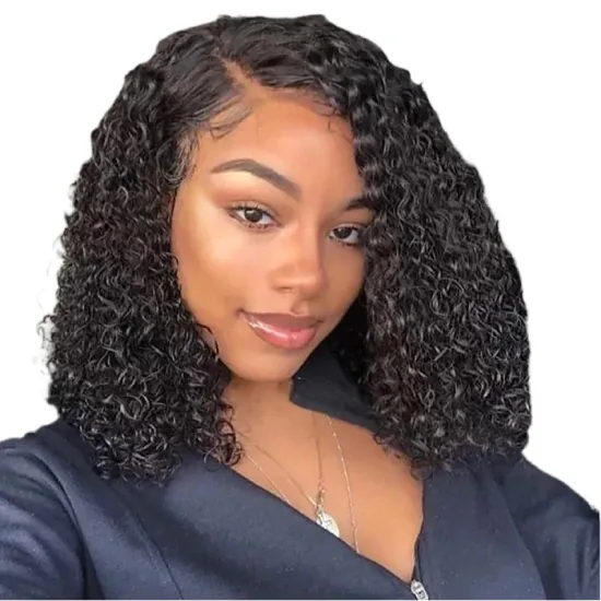 Cheap Afro Kinky Curly Raw Indian Virgin Human Hair Hd Full Lace Frontal Bob Wigs Vendor Human Hair 360 Lace Front Bob Wig