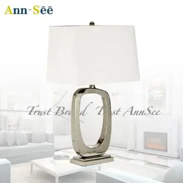 Ann-See contemporary Polished Nickel table lamp