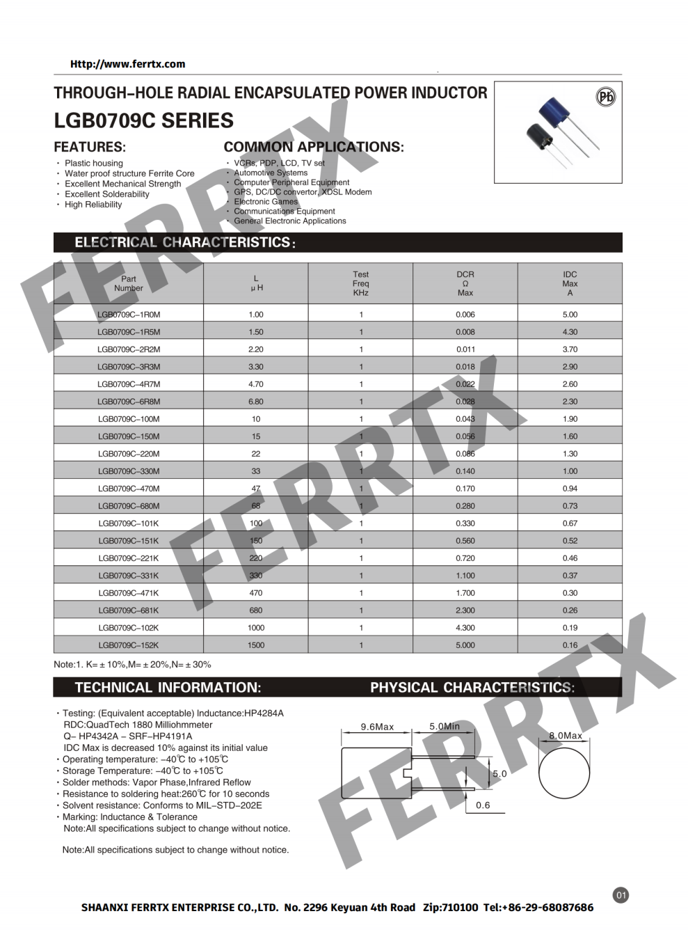 Leaded Inductor LGB-C