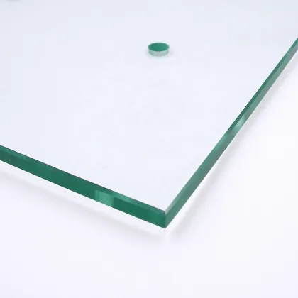 dining table 12mm thick flat clear transparent safety custom tempered glass