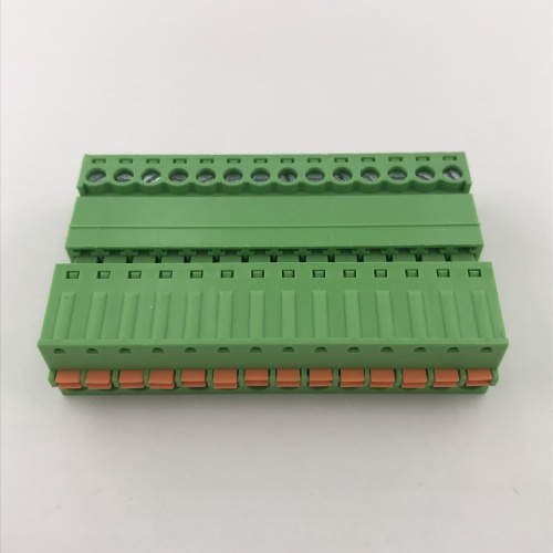 14pin male to female pluggable spring terminal block