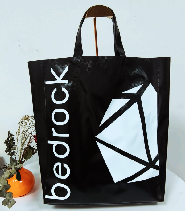 Customized  letter truck tarpaulin PVC totebags