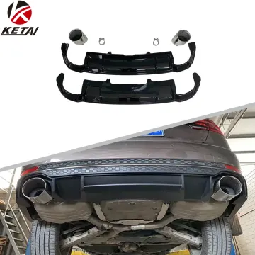 2016-2019 AUDI A4 S-line Gloss Black RS4 Style Rear Bumper Diffuser Accessories